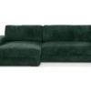 Canapé D'angle à Gauche Convertible 3 Places Avec Coffre En Velours Côtelé Vert Foncé - Arty -Meubles Soldes Boutique canape 12407409