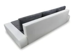 Canapé Convertible 3 Places Avec Coffre Joakim Beige Et Blanc -Meubles Soldes Boutique canape 12563549