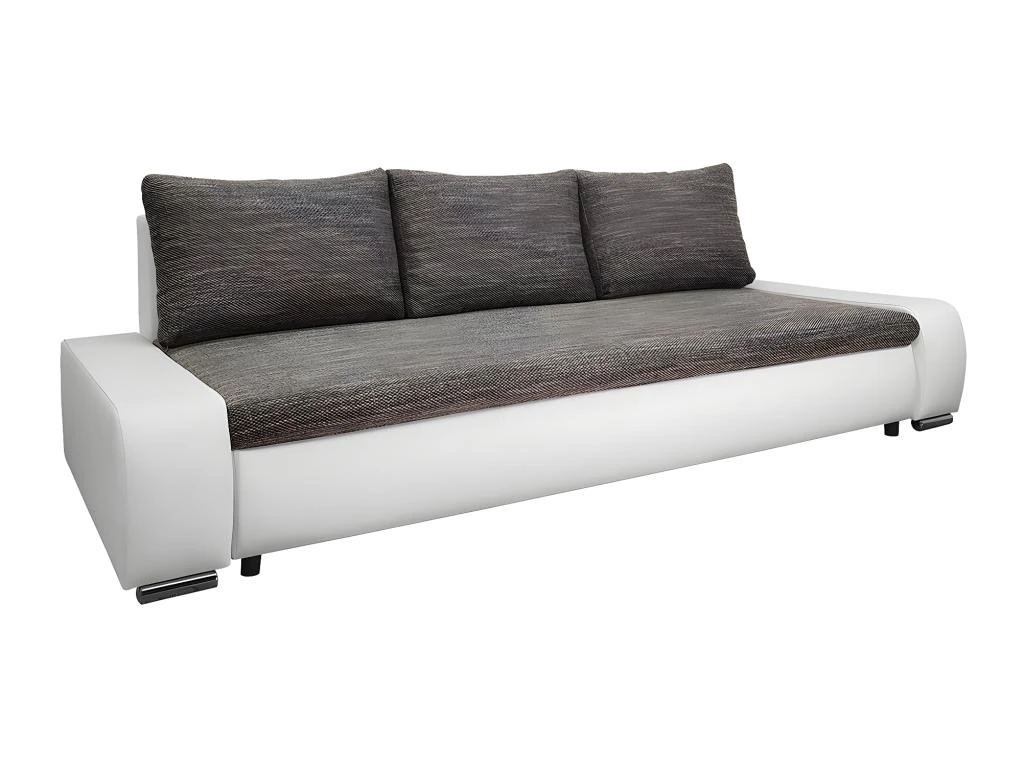 Canapé Convertible 3 Places Avec Coffre Joakim Gris Et Blanc 3 Canapé Convertible 3 Places Avec Coffre Joakim Gris Et Blanc