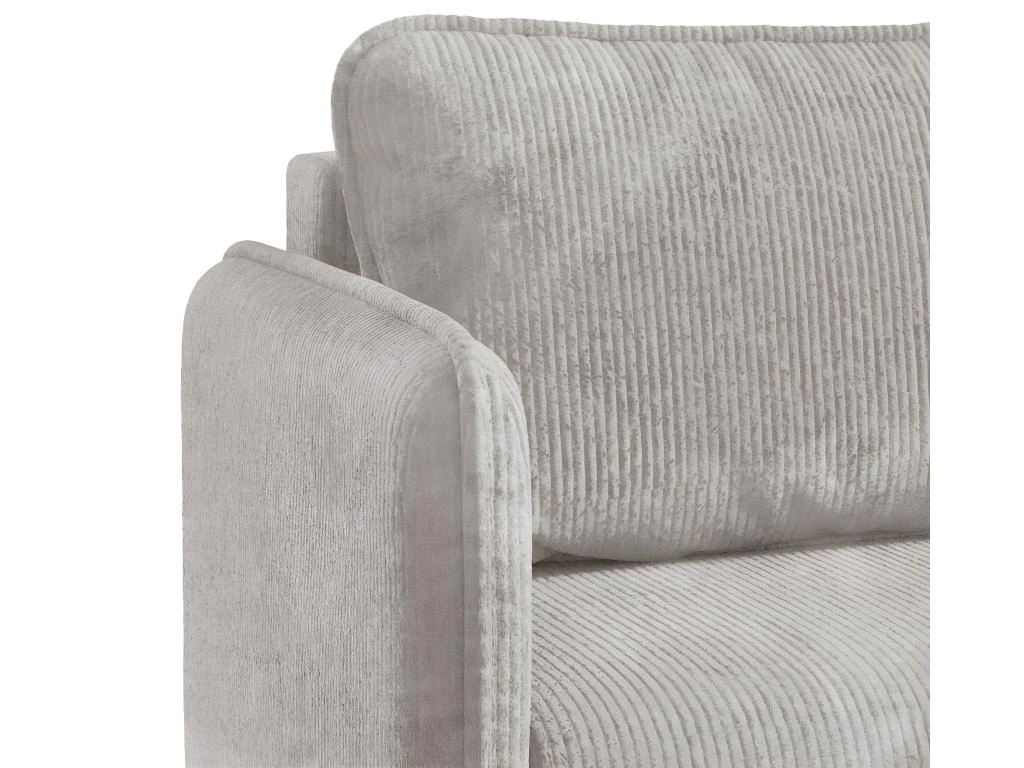 Canapé Convertible 3 Places Avec Coffre Robin Velours Côtelé Blanc Cassé 4 Canapé Convertible 3 Places Avec Coffre Robin Velours Côtelé Blanc Cassé – Image 2