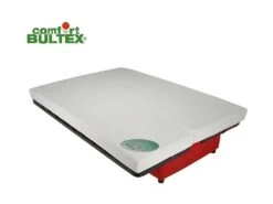 BEIJA Banquette Clic-clac 3 Places - Comfort BULTEX - L 192 X P 95 Cm - Tissu Rouge -Meubles Soldes Boutique canape 12587817