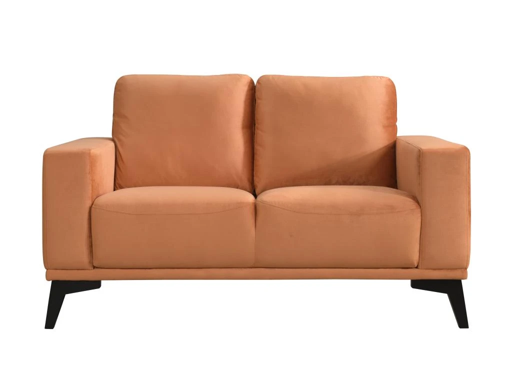 Canapés 3 Places Et 2 Places En Velours Terracotta AZILIS 6 Canapés 3 Places Et 2 Places En Velours Terracotta AZILIS – Image 4