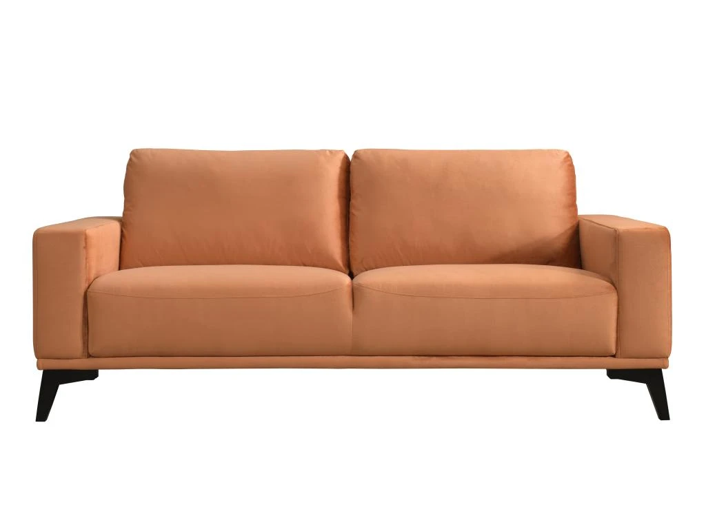 Canapés 3 Places Et 2 Places En Velours Terracotta AZILIS 5 Canapés 3 Places Et 2 Places En Velours Terracotta AZILIS – Image 3