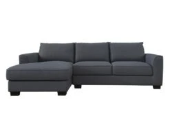 Canapé D'angle Gauche En Tissu Gris Anthracite ELAUNA -Meubles Soldes Boutique canape 12701003