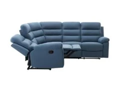 Canape Dangle Avec 2 Places Relax Manuels - Tissu Bleu - L 230 X P 55 X H 100 Cm - AUGUST -Meubles Soldes Boutique canape 12873395