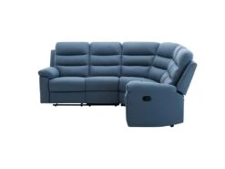Canape Dangle Avec 2 Places Relax Manuels - Tissu Bleu - L 230 X P 55 X H 100 Cm - AUGUST -Meubles Soldes Boutique canape 12873397