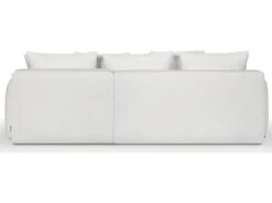 Canapé D'angle Droit 5 Places Convertible Avec Coffre De Rangement En Tissu Bouclettes écru - Giulia -Meubles Soldes Boutique canape 12952923