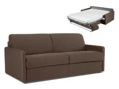 Canapé 4 Places Convertible Express En Tissu CALIFE - Marron - Couchage 160 Cm - Matelas 14 Cm -Meubles Soldes Boutique canape 13016859