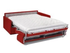 Canapé 4 Places Convertible Express En Tissu CALIFE - Rouge - Couchage 160 Cm - Matelas 14 Cm -Meubles Soldes Boutique canape 13016881