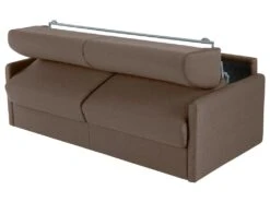 Canapé 4 Places Convertible Express En Tissu CALIFE - Marron - Couchage 160 Cm - Matelas 22 Cm -Meubles Soldes Boutique canape 13016953