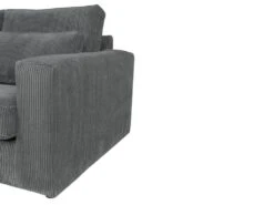 Grand Canapé D'angle Gauche En Velours Côtelé Gris MONDOVI -Meubles Soldes Boutique canape 13178399