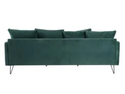 Villabon - Canapé 4 Places En Velours Pieds épingles Noirs - Couleur - Vert Eucalyptus 11 Villabon - Canapé 4 Places En Velours Pieds épingles Noirs - Couleur - Vert Eucalyptus -Meubles Soldes Boutique canape 13285675