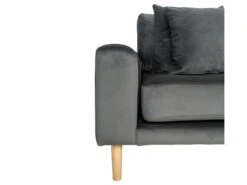 Lido - Canapé D'angle Droit En Velours L290cm - Couleur - Gris -Meubles Soldes Boutique canape 13286821