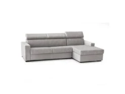 Canapé Daasen, Canapé D'angle, 100% Made In Italy, Canapé Avec Ouverture Pivotante, Avec Péninsule Conteneur Droite, Avec Accoudoirs Fins, Cm 260x95h85, Gris -Meubles Soldes Boutique canape 13592737