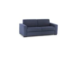 Canapé Dabaidy, Canapé 3 Places, 100% Made In Italy, Canapé De Salon à Ouverture Pivotante, En Tissu Matelassé, Avec Accoudoirs Standards, Cm 220x95h90, Bleu