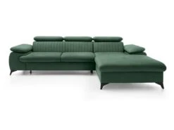 Canapé D'angle Droit Convertible En Velours Vert SAMARA De Pascal Morabito -Meubles Soldes Boutique canape 13607677