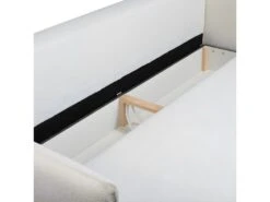 Canapé Convertible 3 Places Avec Coffre Dany Tissu Boucle Blanc Cassé -Meubles Soldes Boutique canape 13614119