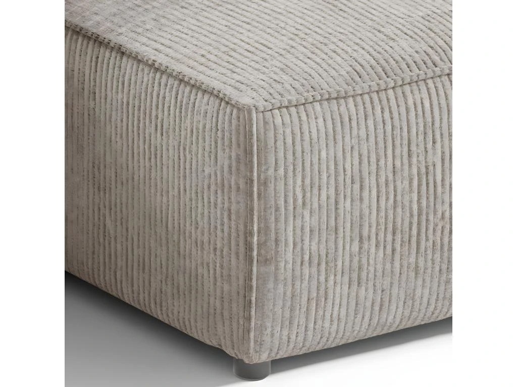 Canapé D'angle Réversible Et Convertible 3 Places Avec Coffre Isaac Mini Velours Côtelé Taupe 5 Canapé D'angle Réversible Et Convertible 3 Places Avec Coffre Isaac Mini Velours Côtelé Taupe – Image 3