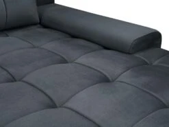 Canapé D'angle Droit Convertible En Velours Gris Anthracite OVADA 20 Canapé D'angle Droit Convertible En Velours Gris Anthracite OVADA -Meubles Soldes Boutique canape 13618211