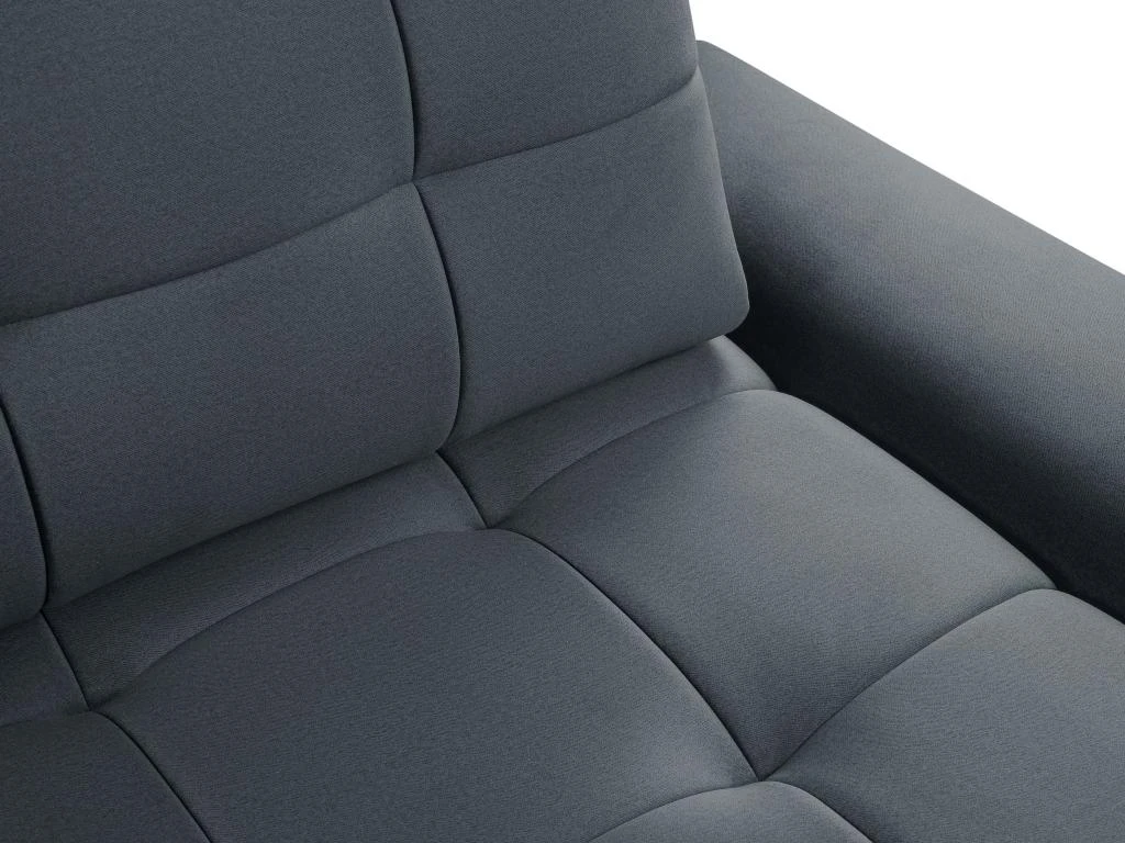 Canapé D'angle Droit Convertible En Velours Gris Anthracite OVADA 8 Canapé D'angle Droit Convertible En Velours Gris Anthracite OVADA – Image 6