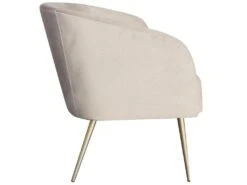 Canapé 3 Places Goldman Velours Taupe Pieds Or -Meubles Soldes Boutique canape 13688989