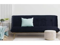 Canapé Convertible Clic-clac Fabrice Velours Noir -Meubles Soldes Boutique canape 13689371