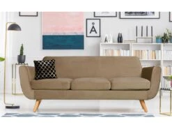 Canapé Scandinave 3 Places Danube Velours Taupe 8 Canapé Scandinave 3 Places Danube Velours Taupe -Meubles Soldes Boutique canape 13690075