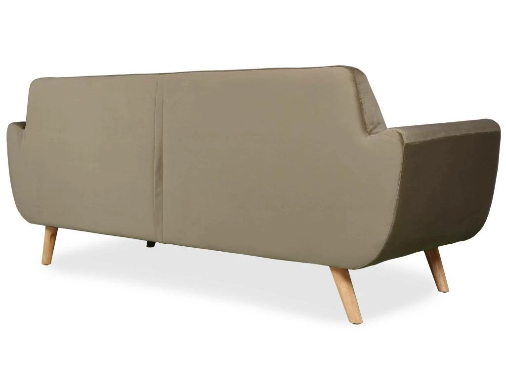 Canapé Scandinave 3 Places Danube Velours Taupe 6 Canapé Scandinave 3 Places Danube Velours Taupe – Image 4