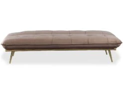 Canapé Convertible Clic-clac Fabrice Velours Taupe -Meubles Soldes Boutique canape 13690809