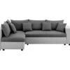Canapé D'angle Convertible Gauche + Coffre De Rangement - Gris Foncé Et Clair - FL ASH -Meubles Soldes Boutique canape 13952551