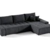 Canapé D'angle Convertible Droit 4 Places Avec Coffre Jonas Gris Anthracite -Meubles Soldes Boutique canape 14018381