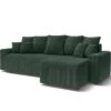 Canapé D'angle Réversible Convertible 4 Places En Velours Côtelé Vert Avec Coffre De Rangement - Lucia 1 Canapé D'angle Réversible Convertible 4 Places En Velours Côtelé Vert Avec Coffre De Rangement - Lucia -Meubles Soldes Boutique canape 14122481
