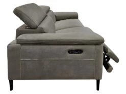 Canapé Relax 2.5 Places Tissu Microfibre Taupe Avec Prise USB - CHOPPER -Meubles Soldes Boutique canape 14291271
