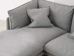 Canapé D'angle Gauche En Tissu Gris Clair LESPI 11 Canapé D'angle Gauche En Tissu Gris Clair LESPI -Meubles Soldes Boutique canape 14371041