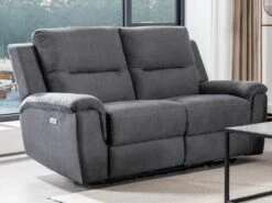 Canapé 2 Places Relax électrique En Tissu Anthracite URSULA II 19 Canapé 2 Places Relax électrique En Tissu Anthracite URSULA II -Meubles Soldes Boutique canape 14455353