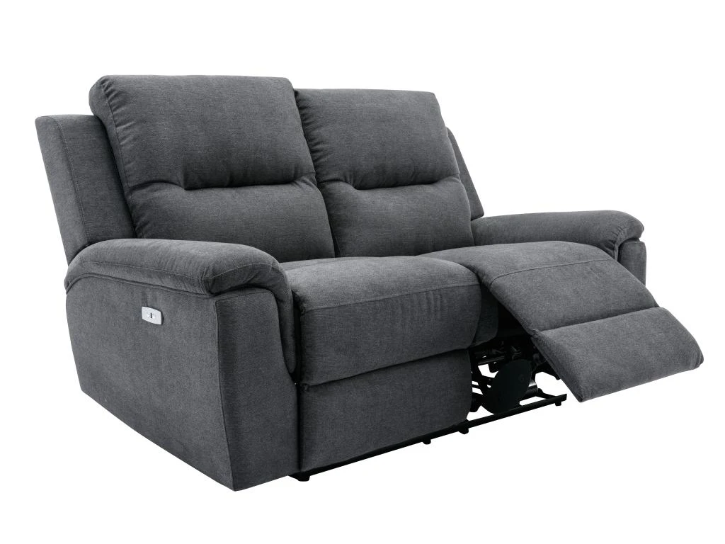 Canapé 2 Places Relax électrique En Tissu Anthracite URSULA II 6 Canapé 2 Places Relax électrique En Tissu Anthracite URSULA II – Image 4