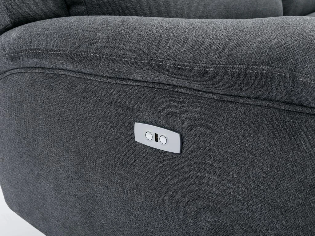Canapé 3 Places Relax électrique En Tissu Anthracite URSULA II 9 Canapé 3 Places Relax électrique En Tissu Anthracite URSULA II – Image 7