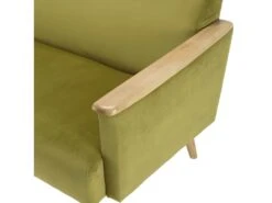 ALBANE - Canapé 2 Places Velours Vert Clair Pieds Et Accoudoirs Bois 9 ALBANE - Canapé 2 Places Velours Vert Clair Pieds Et Accoudoirs Bois -Meubles Soldes Boutique canape 14641641