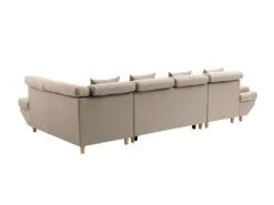 Canapé D'Angle Panoramique MAIA Convertible En Tissu - Angle Droit, Beige -Meubles Soldes Boutique canape 14642951