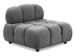 Canapé Design Modulable Et Transformable Hollywood Velours Gris -Meubles Soldes Boutique canape 14643991