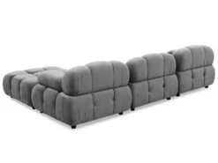 Canapé Design Modulable Et Transformable Hollywood Velours Gris -Meubles Soldes Boutique canape 14643993