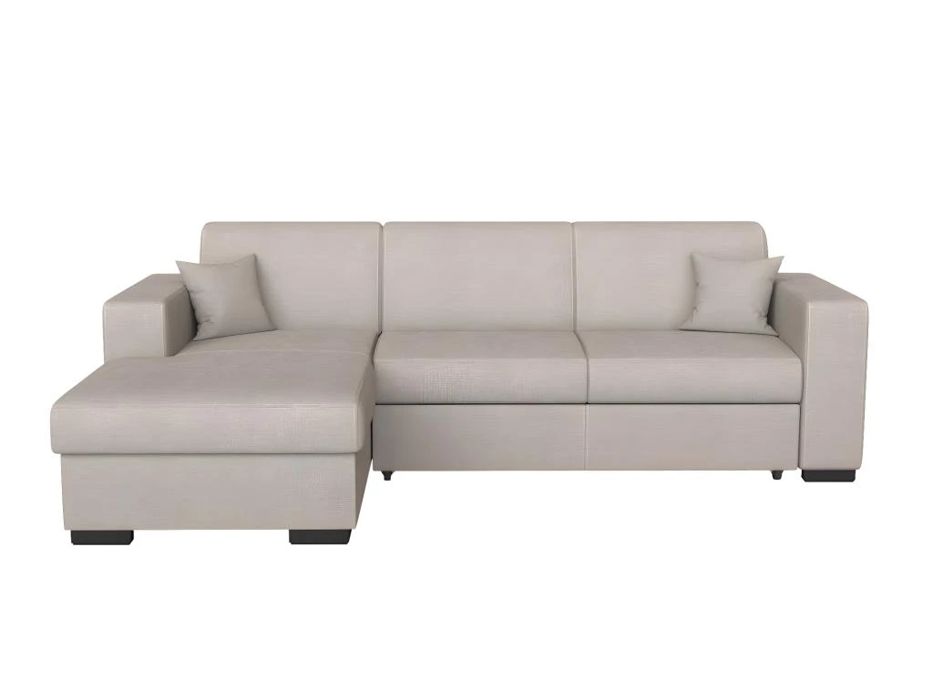 Canapé D'angle FUJI XL Convertible Avec Coffre En Tissu - Angle Gauche, Beige 3 Canapé D'angle FUJI XL Convertible Avec Coffre En Tissu - Angle Gauche, Beige