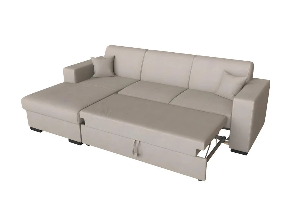 Canapé D'angle FUJI XL Convertible Avec Coffre En Tissu - Angle Gauche, Beige 7 Canapé D'angle FUJI XL Convertible Avec Coffre En Tissu - Angle Gauche, Beige – Image 5