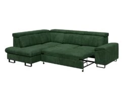 Canapé D'angle Gauche Convertible En Velours Vert DIMARO 15 Canapé D'angle Gauche Convertible En Velours Vert DIMARO -Meubles Soldes Boutique canape 14651599