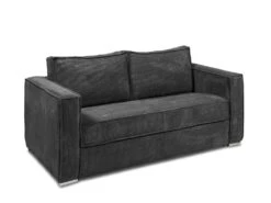 Canapé 3 Places Convertible Express En Velours Côtelé Anthracite - Couchage 140 Cm - Matelas 18 Cm LORETO 8 Canapé 3 Places Convertible Express En Velours Côtelé Anthracite - Couchage 140 Cm - Matelas 18 Cm LORETO -Meubles Soldes Boutique canape 14802291