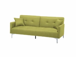 Canapé Convertible 3 Places En Tissu Vert LUCAN -Meubles Soldes Boutique canape 14826793
