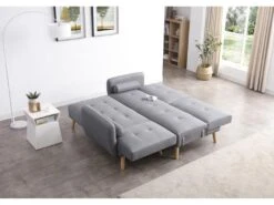 Leskä Gris : Canapé Scandinave Convertible 3 Places Gris -Meubles Soldes Boutique canape 15000543