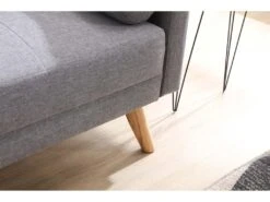 Wooden : Canapé Scandinave Convertible 3 Places Gris -Meubles Soldes Boutique canape 15000769