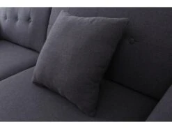 Hoga : Canapé Scandinave 3 Places Gris Anthracite + 2 Coussins 15 Hoga : Canapé Scandinave 3 Places Gris Anthracite + 2 Coussins -Meubles Soldes Boutique canape 15007833
