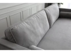 Nalha Gris Clair 3p Velours -Meubles Soldes Boutique canape 15007931